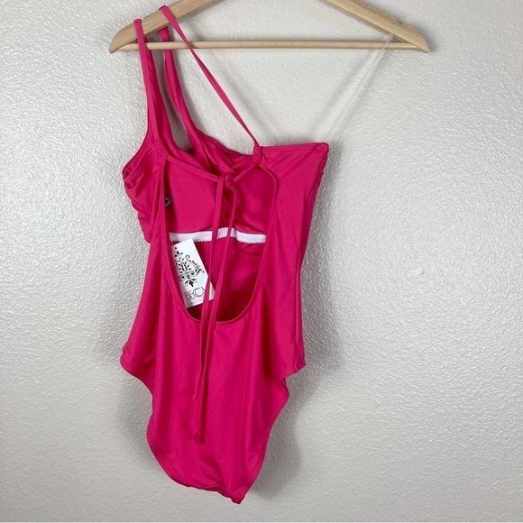 BECCA Asymmetrical Tie Back One-Piece Swimsuit - Picture 4 of 9
